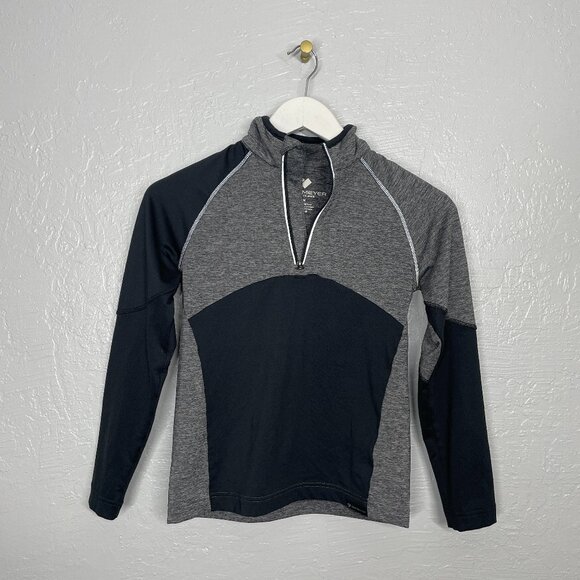 Obermeyer Other - Obermeyer Boy S Black Gray Transport Tech Baselayer Shirt Reflective 1/4 Zip